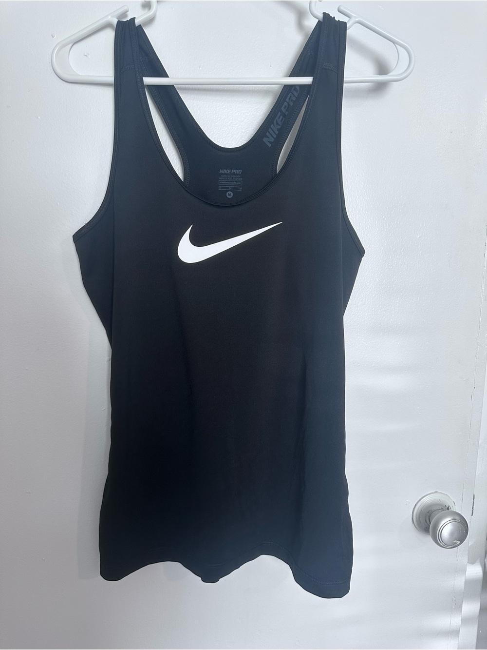 Nike Black Tank Top with White Swoosh